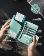 VULKIT Passport Holder with Airtag Holder RFID Blocking Passport Wallet Travel - Image 4