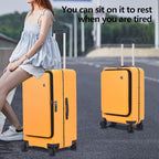 2 pieces 20/29 Aluminum Frame Carry On and Checked Luggage Set - Image 2