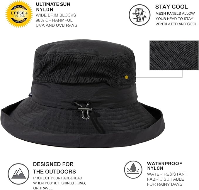 TOP-EX XL/XXL Women’s Wide Brim Bucket Sun Hat - Image 2