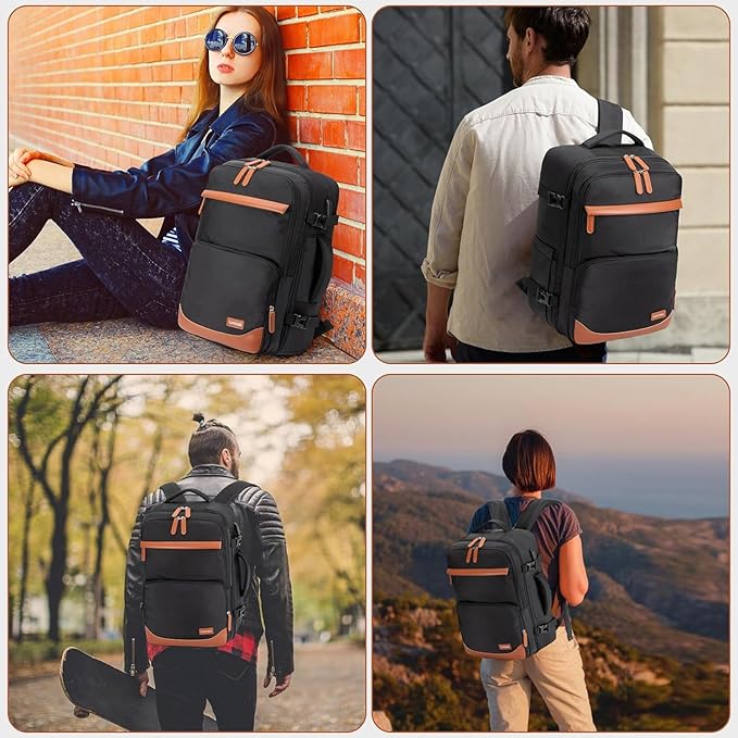 50L Travel Backpack with USB Charging Port, Water-Resistant Carry On Backpack - Image 6