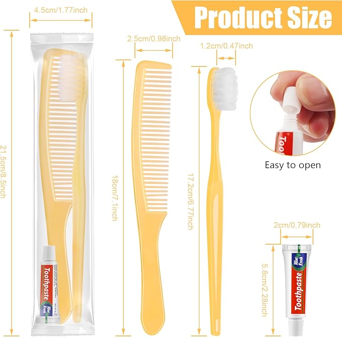 NICEMOVIC 50 Pack Disposable Toothbrushes Bulk - Image 3