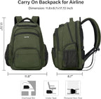 Hanke College Laptop Backpack Multi-Pocket, 18-Inch Large Travel Backpack - Image 5