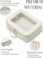 Popvibe Clear Makeup Bag Travel Cosmetic Case Transparent Toiletry Bag - Image 2