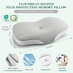 Cervical Pillow for Neck and Shoulder Support, Ergonomic Memory Foam Contour - Image 5
