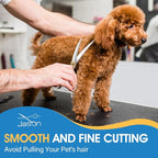 JASON 7.5" Dog Grooming Scissors - Professional Curved Shear with Ergonomic Handle Japanese 440C Stainless Steel Pet Scissor with Diamond Screw for Dogs, Cats and Other Animals Christmas Gift