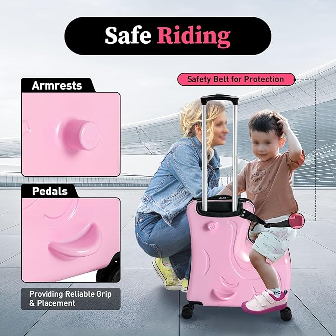20 Inch Children's Ride On Trolley, Toddler Luggage Seat Ride - Image 6