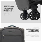 Verage Under Seat Luggage with Wheels, Softside Small Suitcase Spinner Carry On - Image 5