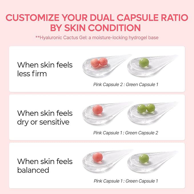 Dr.Melaxin Cactox Pore Dual Capsule Cream – Pore Minimizing Hydrating Face Cream with Cactus Extract, PDRN & Vegan Collagen for Firmness & Skin Repair