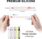 30Pcs Nearockle Silicone Cable Ties - Image 2