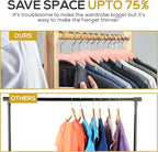 50 Pack New Premium Quality Velvet Hangers Ultra Thin Non Slip Adult Felt Space - Image 6