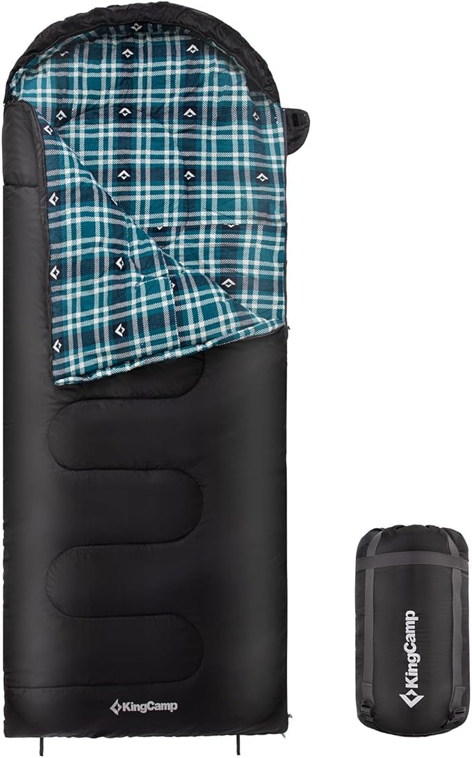 KingCamp Sleeping Bag for Adults, Cold Weather & Warm XL Big and Tall Flannel - Image 8