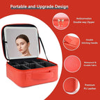 Makeup Bag with Led Mirror, Travel Makeup Organizer with 3 Color Setting - Image 4