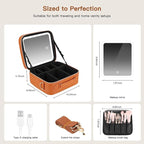 Travel Makeup Bag with LED Mirror, Cosmetic Bags - Image 3