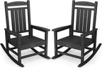 SERWALL Outdoor Rocking Chair Set of 2, HDPE Patio Rocking Chair All-Weather by SERWALL
