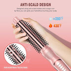 Thermal Brush, Heated Round Brush & Curling Iron with Ceramic Ionic Technology, Hair Tools for Volumizing & Styling, Travel-Friendly Hot Comb with Adjustable Temperature（Gold 1 inch）