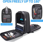 FENRUIEN Gaming Laptop Backpack 15.6 Inch, Expandable Hard Shell Backpack - Image 2