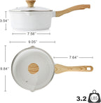SENSARTE White Ceramic Nonstick Saucepan - Image 8