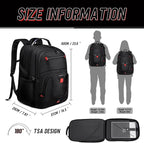 Z-MGKISS 18.4 Large Travel Backpack, USB Computer Bagpack Fits 18.4 Inch Laptop - Image 4