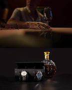 MR.OKAY 3 Watch Travel Case- Classic Leather Watch Case - Image 3