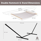 SUNCREAT Double Hammock with Stand Included, Outdoor Portable Hammock with Stand - Image 6