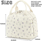 Bluboon Lunch Bag for Women Men Cute Corduroy Lunch Tote Bags Reusable - Image 2