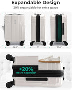 BAGSMART Expandable Carry On Luggage 22x14x9 Airline Approved, 1OO% PC - Image 7