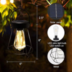 Solar Lanterns Outdoor Lights, Metal Hanging Solar Lights Outdoor Waterproof - Image 7