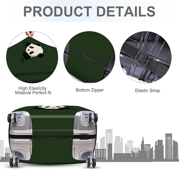 ANNA QUEEN Panda Luggage Cover, Cute Panda Design Suitcase Protector, - Image 4