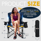 Overmont Oversized Folding Camping Chair - Image 3