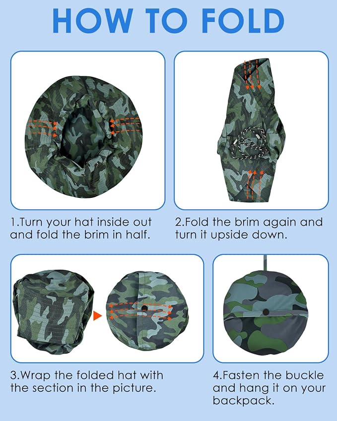 BROTOU Foldable Bucket Hats for Women/Men, UPF 50+ Wide Brim Sun Hat, - Image 7