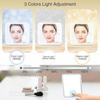 Relavel Travel Makeup Bag With Light Up Mirror, Cosmetic Train Case with LED - Image 2