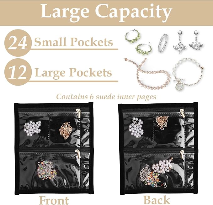 Travel Jewelry Case Organizer for Women, Jewelry Binder - Image 5