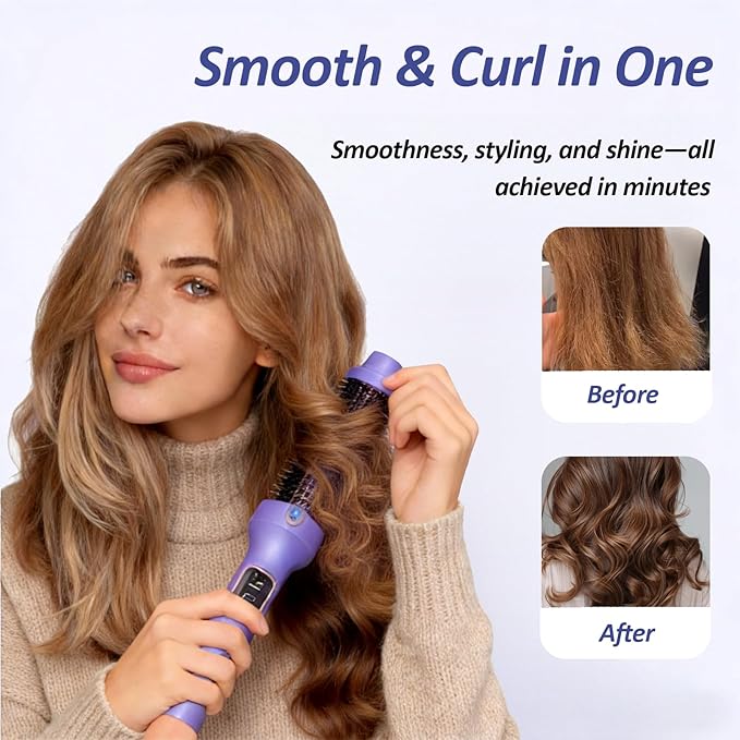 Upgraded Multi-Function Thermal Comb with Ion Infrared Technology 5 Adjustable Temperature Settings 30-Second Rapid Heating Effortlessly Create Salon-Quality Styles