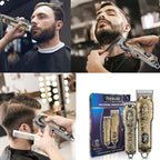 RESUXI Mens Hair Clippers and Trimmers Set,Professional Cordless Barber Clippers Beard Trimmer Hair Cutting Kit, Barber Accessories for Men Grooming Haircut Kit USB Rechargeable Adjustable