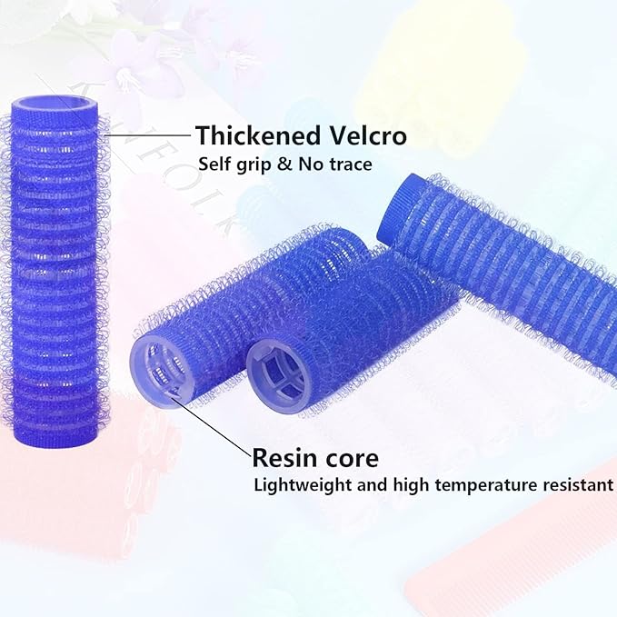 36PCS Self Grip Small Hair Curlers Heatless Roller Hair Curlers Pro Salon Hairdressing Curler DIY Curly Hairstyle Hair Rollers Tools Rat Tail Comb for Women Medium Short Hair(0.8 x 2.4 Inch)
