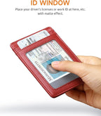 Buffway Mens Slim Wallet, Minimalist Thin Front Pocket Leather Credit Card - Image 4