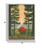 Born to Roam Phrase Rustic Forest Camping Tent'
