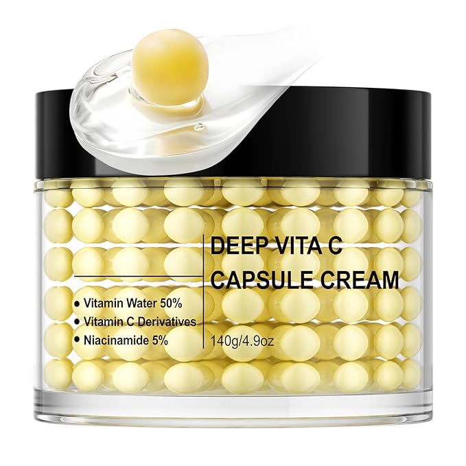 Deep Vitamin C Capsule Face Cream,Moisturizer Capsule Facial Cream,Hydrating Night Face Cream Skincare 4.9 OZ