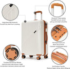 GinzaTravel Luggage Sets 3-Piece Expandable Suitcases - Image 6