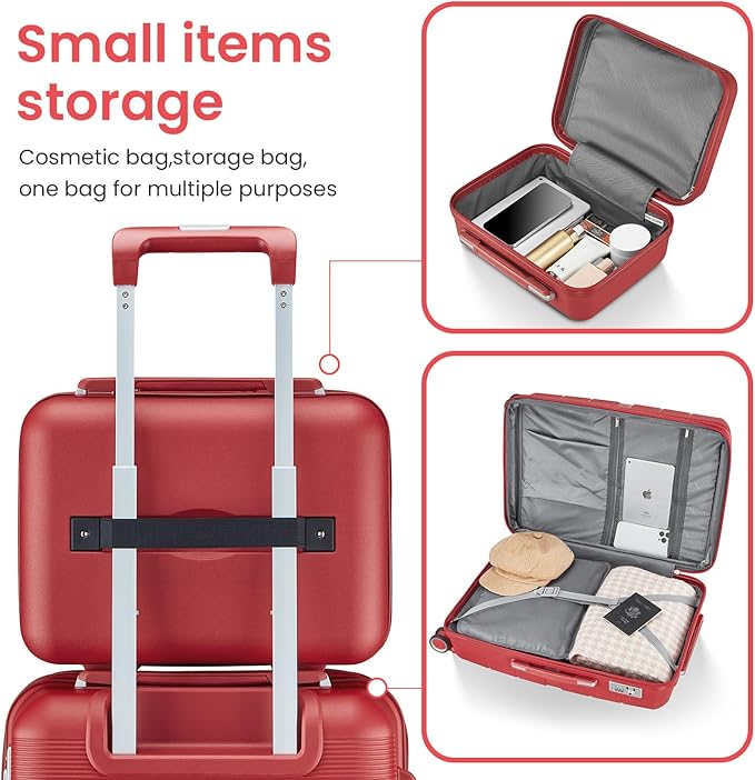 Campfun Luggage 4 Piece Sets, Expandable Carry On Luggage Set Hardshell PP - Image 4