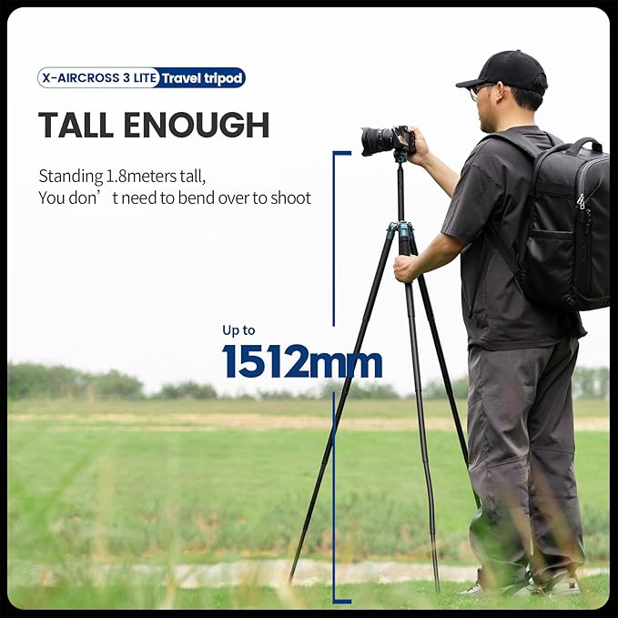 Fotopro Carbon Fiber Tripod 60 Inch 360 Degree Ball Head Quick Release Plate - Image 6