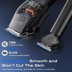 Hair Clippers for Men, Professional Cordless Hair Cutting and Trimmers Set with 7500RPM Powerful Motor & LCD Display, Mutil Function Mens Electric Hair Grooming Shaver Kit for Nose, Face, Body, Beard