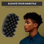 Rubber Curling Hair Brush : Twist King Sponge for Afro Hair, Ideal Durable Washable Sponges Curls Tool (Small Tooth)