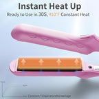 LOVANI Mini Flat Iron, Dual Voltage Travel Hair Straightener, Tourmaline Ceramic Small Flat Irons for Short Hair/Bangs (Pink, 0.5 Inch, SleekMini)