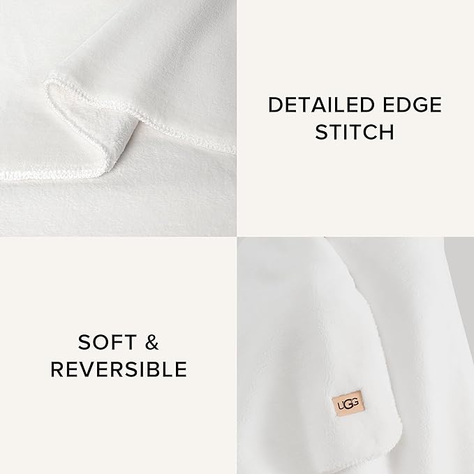 UGG Whitecap Plush Throw Blanket Fleece Lightweight Soft Cozy Throw - Image 4