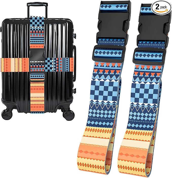 Bohemia Luggage Straps for Suitcases, Adjustable Luggage Travel Belts to Keep by Unknown