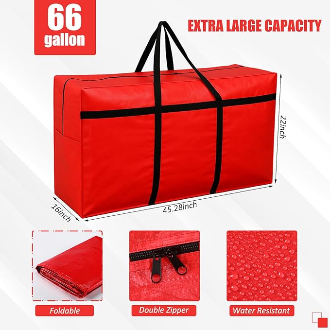 4 Pcs 66 Gallon Large Moving Bags - Image 2