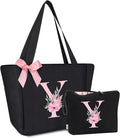 Vavabox Tote Bag, A-Z Initial Monogrammed Waterproof Tote Bag, Bridesmaid Gifts by Vavabox