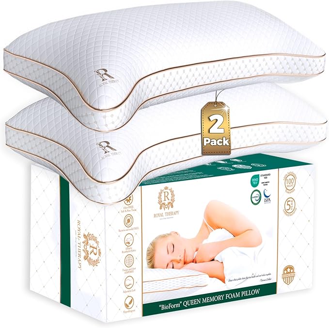 Royal Therapy Queen Memory Foam Pillows 2-Pack by ROYALTHERAPY