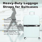 Vigorport Luggage Straps for Suitcases 2 Pack, Heavy Duty Metal Buckle Luggage - Image 7
